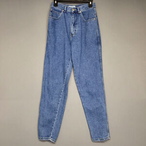 Vintage Bugle Boy Jeans Womens 8 Medium Blue High Rise Baggy Mom Denim 90s